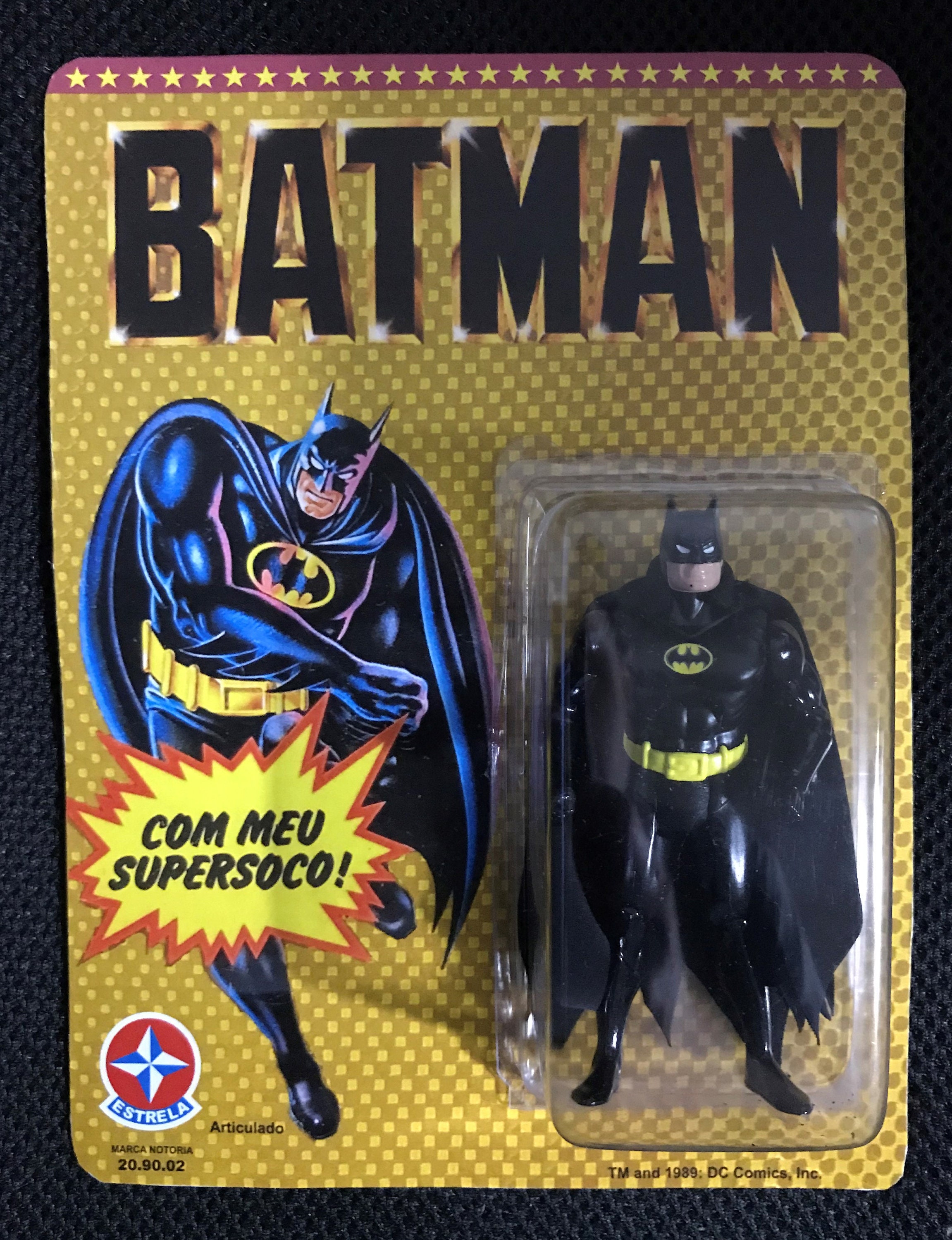 Custom Super Powers Batman in Black Costume Estrela Inspired