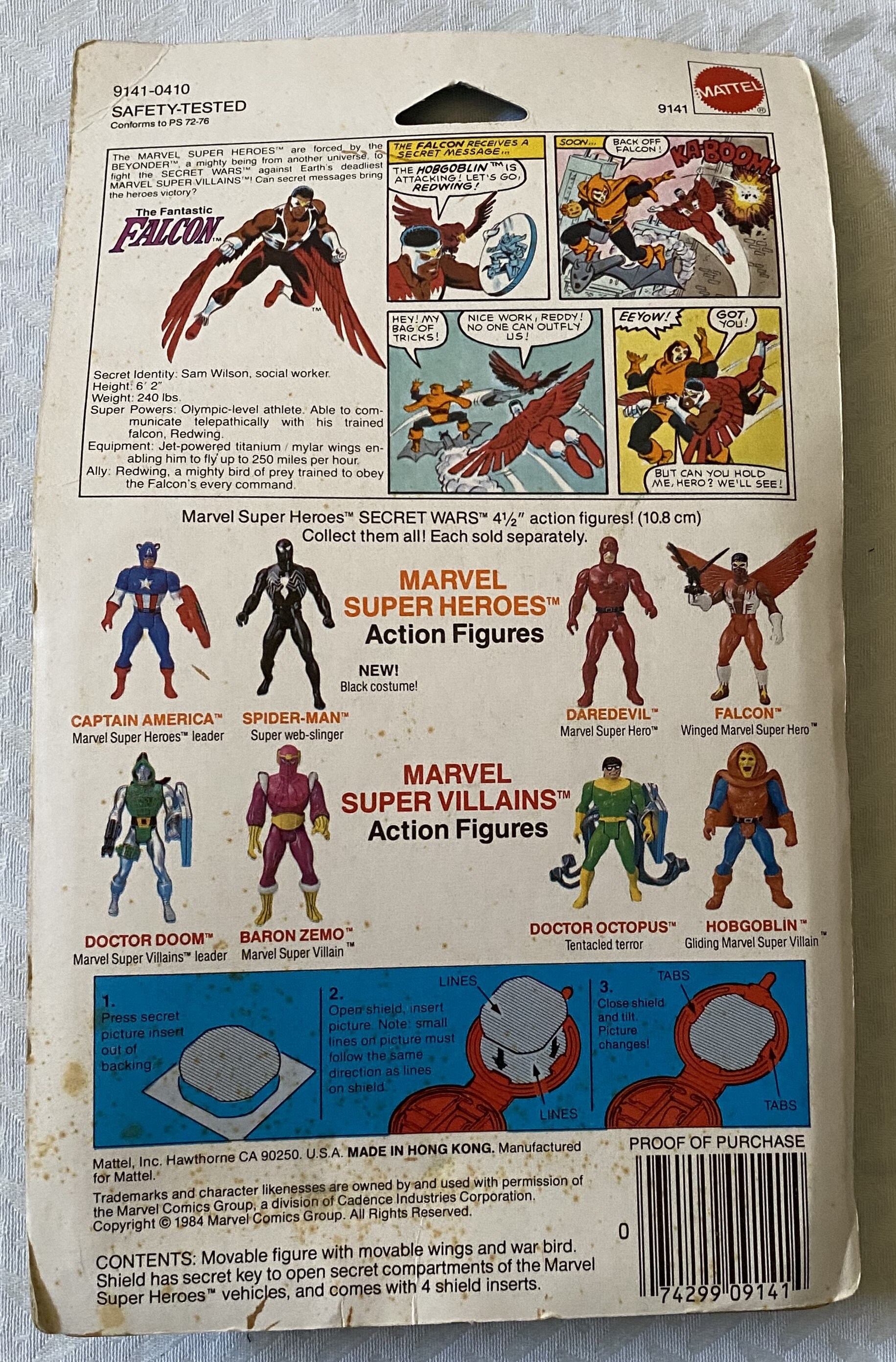 Set of (2) | Secret Wars Falcon Toy 1984 + Captain America #117 Comic ...