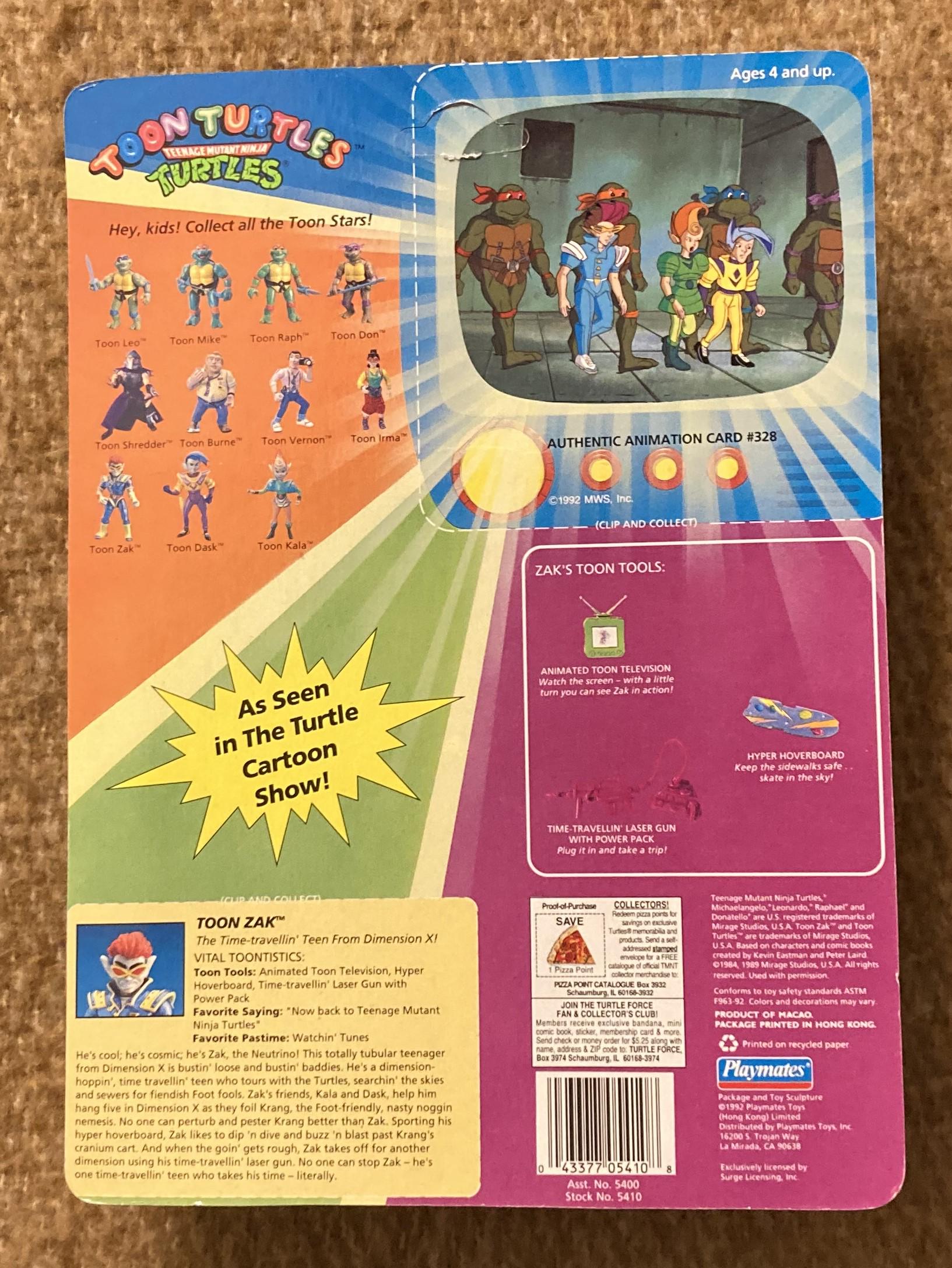 Teenage Mutant Ninja Turtles TMNT Vintage Original Zak, Kala, and