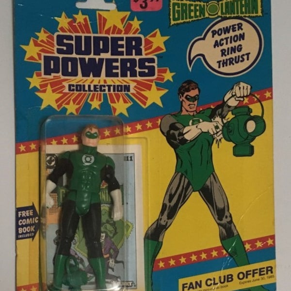 Kenner SuperKrachten 12-back Fan Club Aanbieding Green Lantern. Fabrieksverzegeld en 100% vintage.  SLECHTE verpakking.  Laag cijfer.