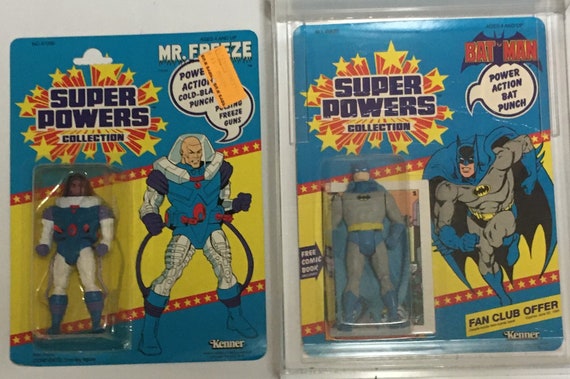 Kenner Super Powers Batman 12-back 1984 & Mr. Freeze 1985 | Both