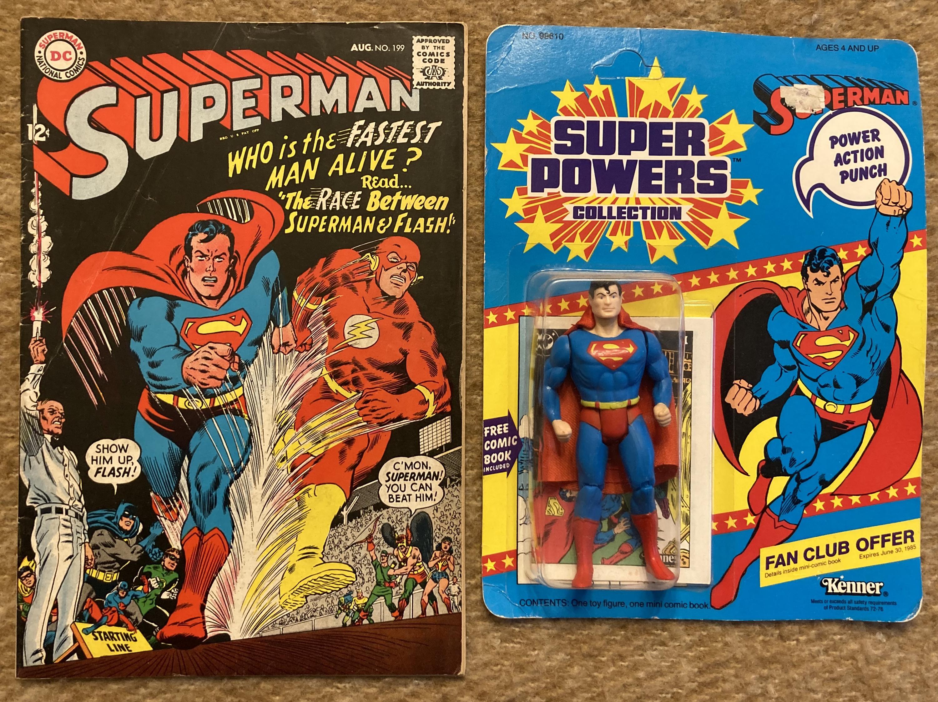 Kenner Super Powers Superman 12-back From 1984 + Superman 199