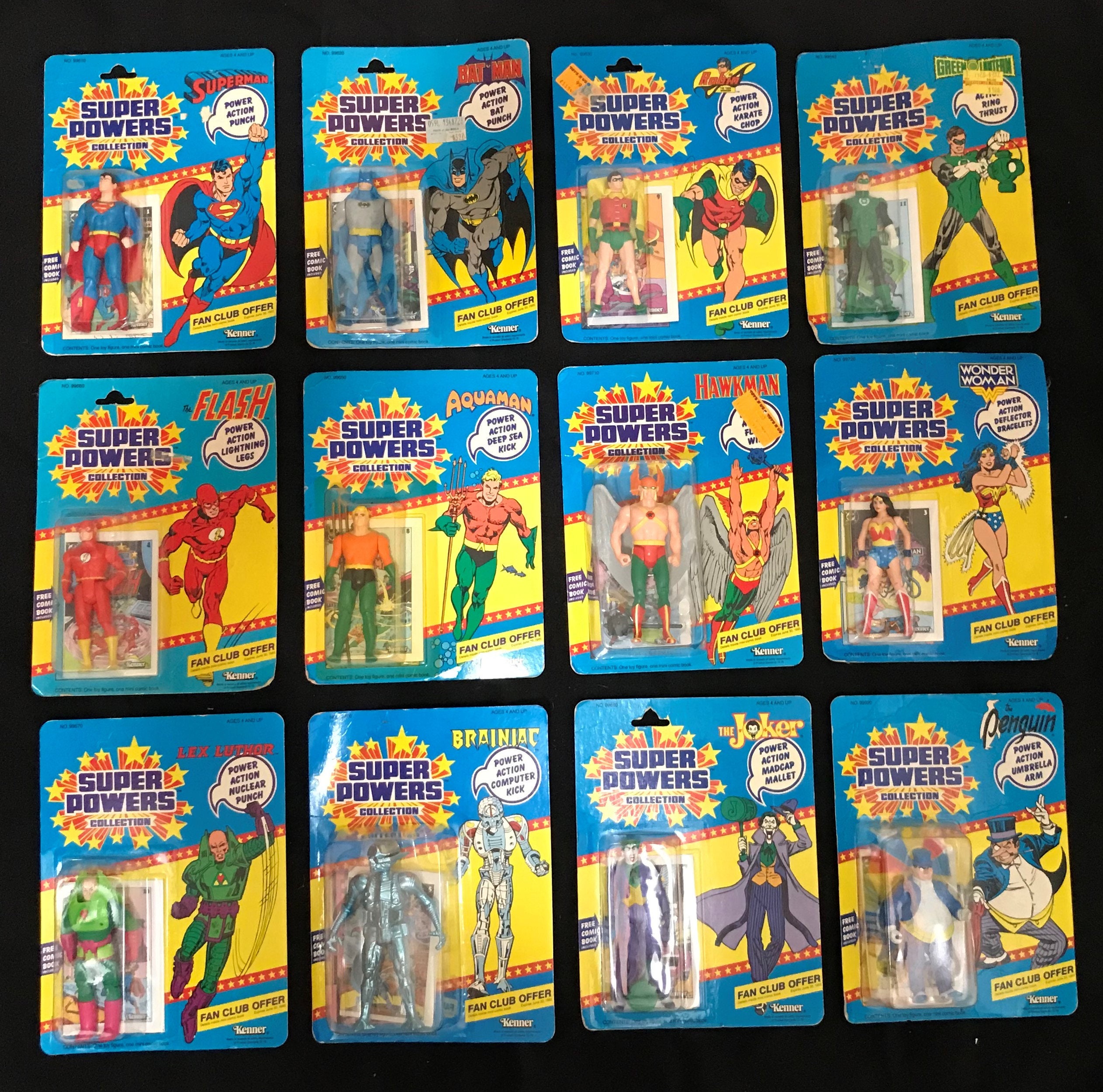 Buy Kenner Super Powers 12 back Fan Club Offer Complete Set. All