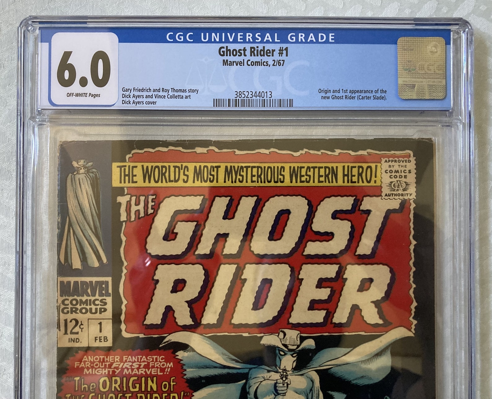 Ghost Rider 1 Comic From 1967 | CGC 6.0, First Appearance of Carter ...