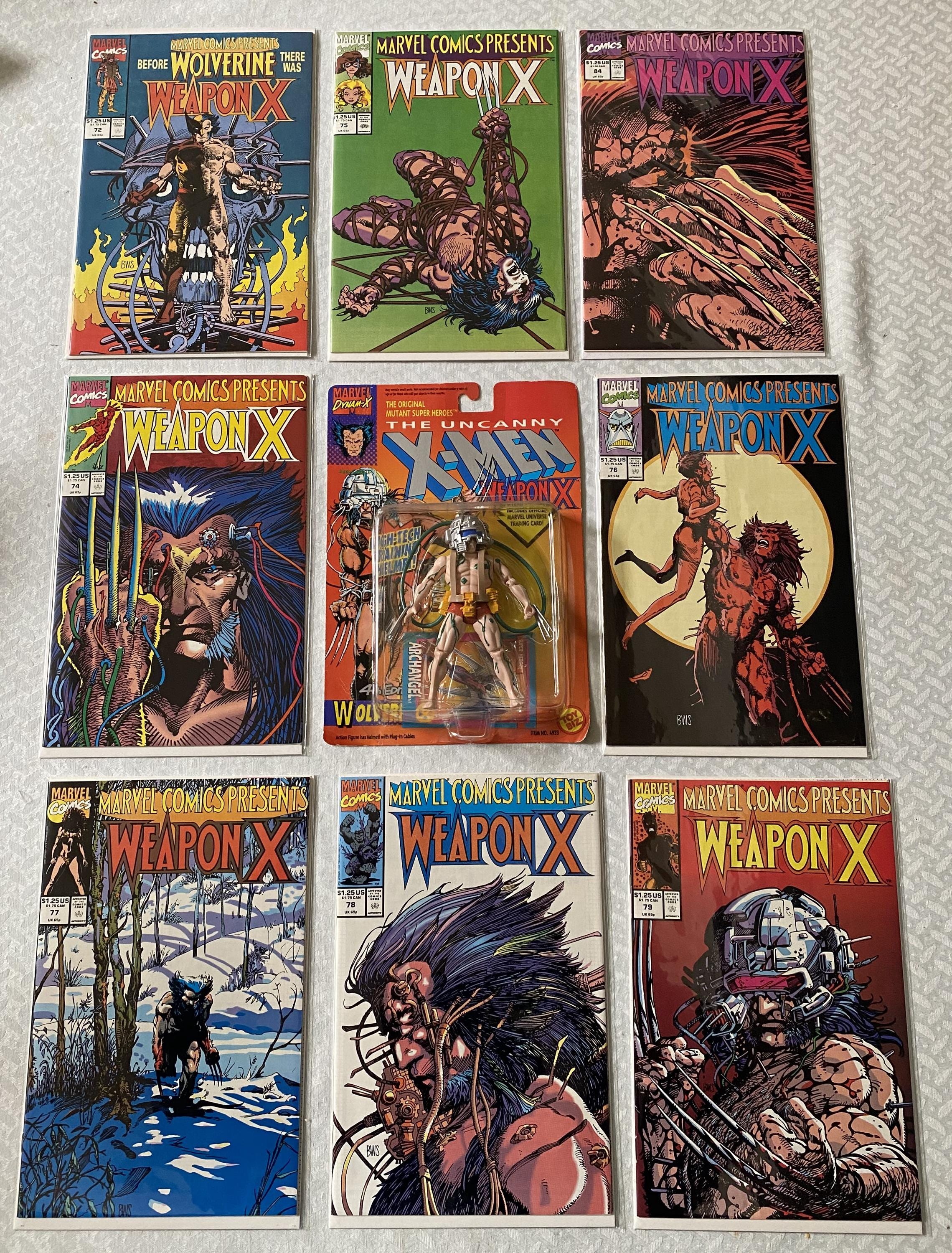 Weapon X Wolverine Set (14 Items) | Weapon X Toy Biz 1992 MOC