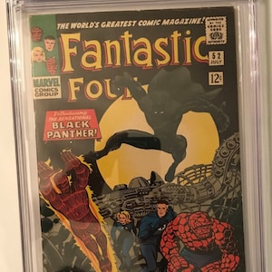 Fantastic Four #52 - First Appearance of Black Panther from 1966 | CGC 6.5 with White Pages