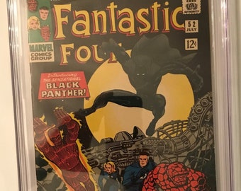 Fantastic Four #52 - First Appearance of Black Panther from 1966 | CGC 6.5 with White Pages