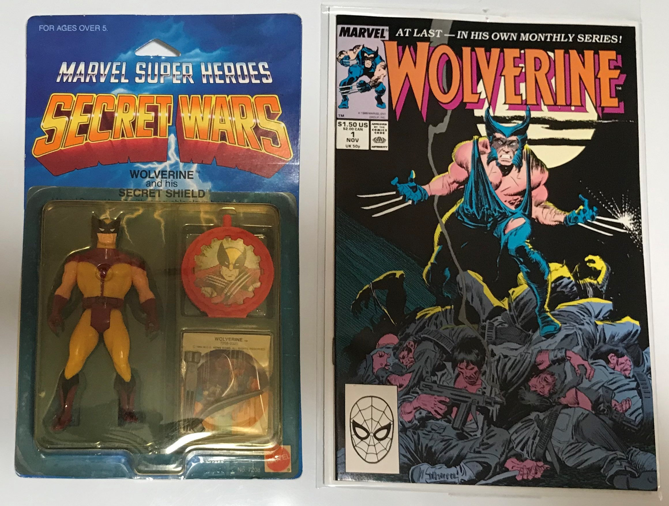 Set of (2) | Secret Wars Wolverine W/ Silver Claws Toy 1984 +
