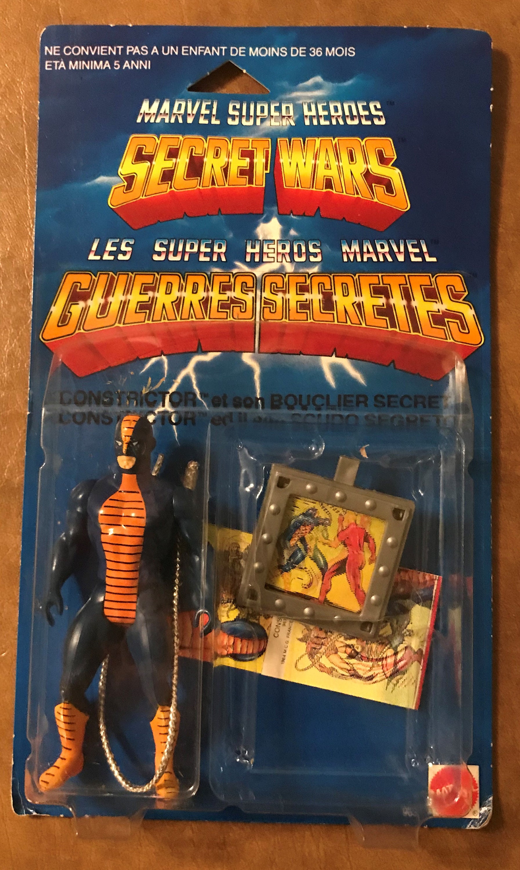 Figurine Marvel Secret Wars - Constrictor - Mattel 1984 - Vintage France