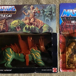 Vintage Masters of the Universe MOTU He-man and Battle Cat Set