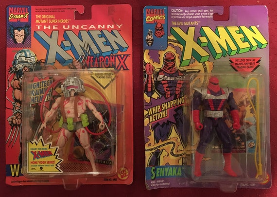 91年 X-MENベンダブルフィギュアセット BendEms Marvel X-men Toys (2ea) | Weapon X From 1992 and Kay Bee Exclusive