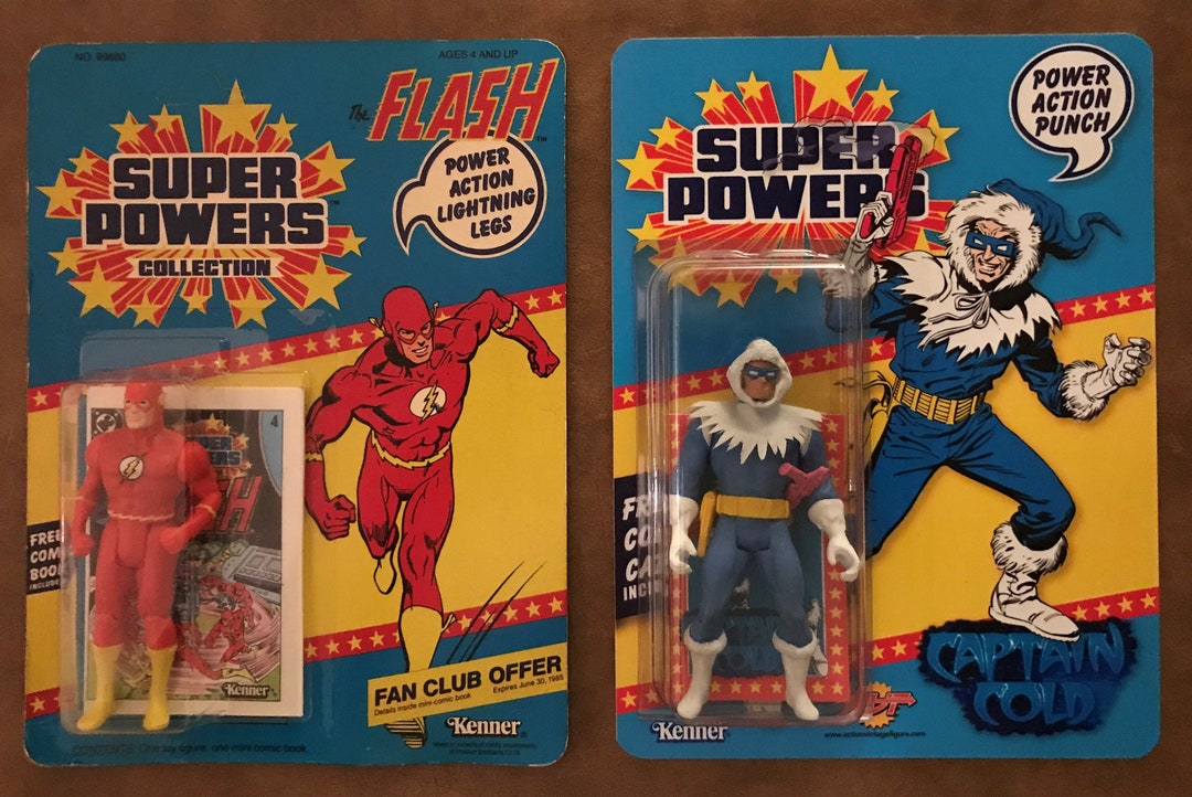 Kenner Super Powers 12-back Flash + Custom Captain Cold, Inspired