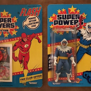 Kenner Super Powers 12-Back Flash + Custom Captain Cold, inspired by the Kenner Classic Toy Line of the 1980&#39;s