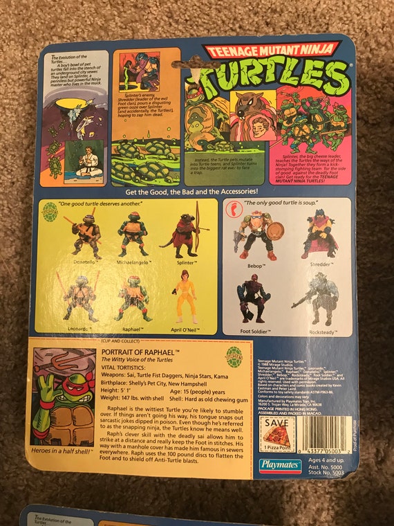 Set of (5) Teenage Mutant Ninja Turtles TMNT Vintage Original Toys
