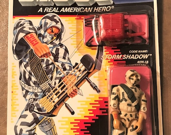 GI Joe A Real American Hero 1987 Version 2 Storm Shadow Vintage Original Factory Sealed Rare Toy 34-back ARAH Grey File Card Never Opened