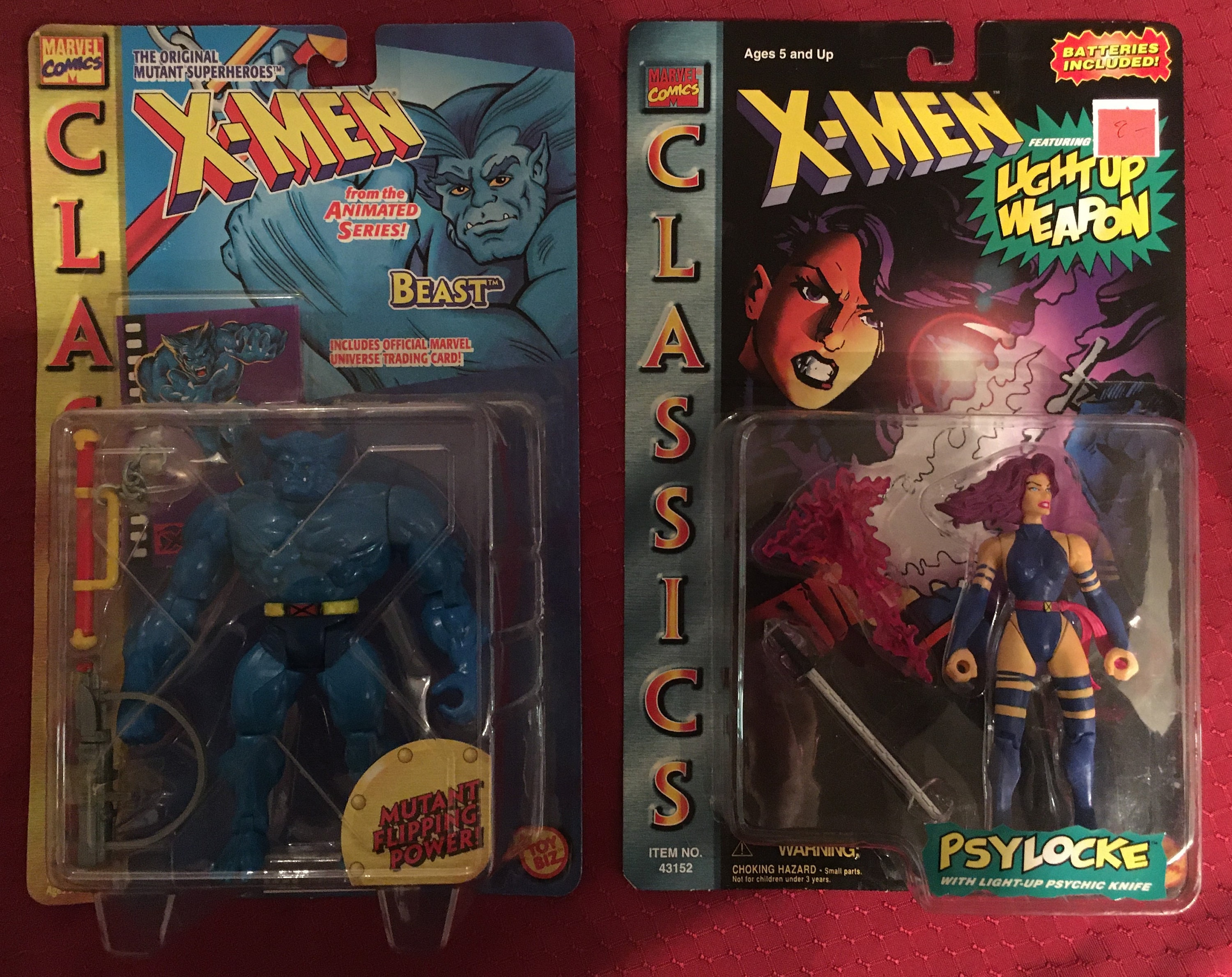 X-men Classics Toys (2ea) | Beast From 1995 & Psylocke From 1996
