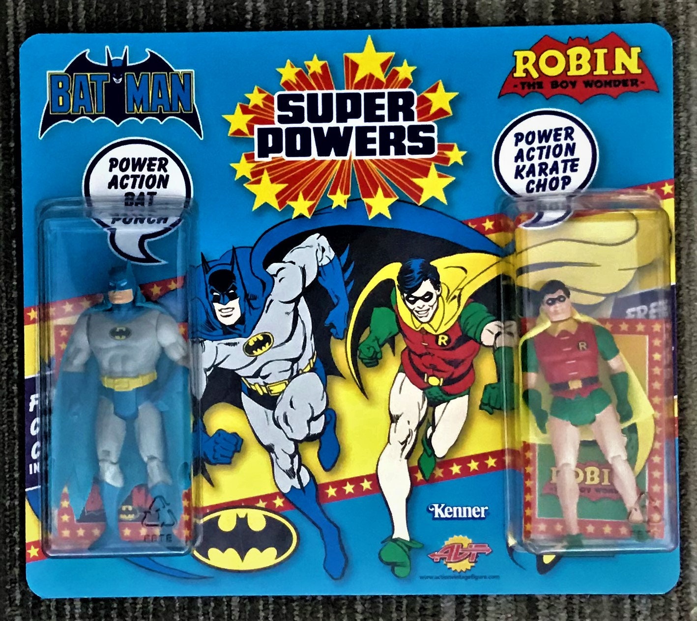 Kenner Super Powers Batman & Robin From 1984 in Custom Packaging 