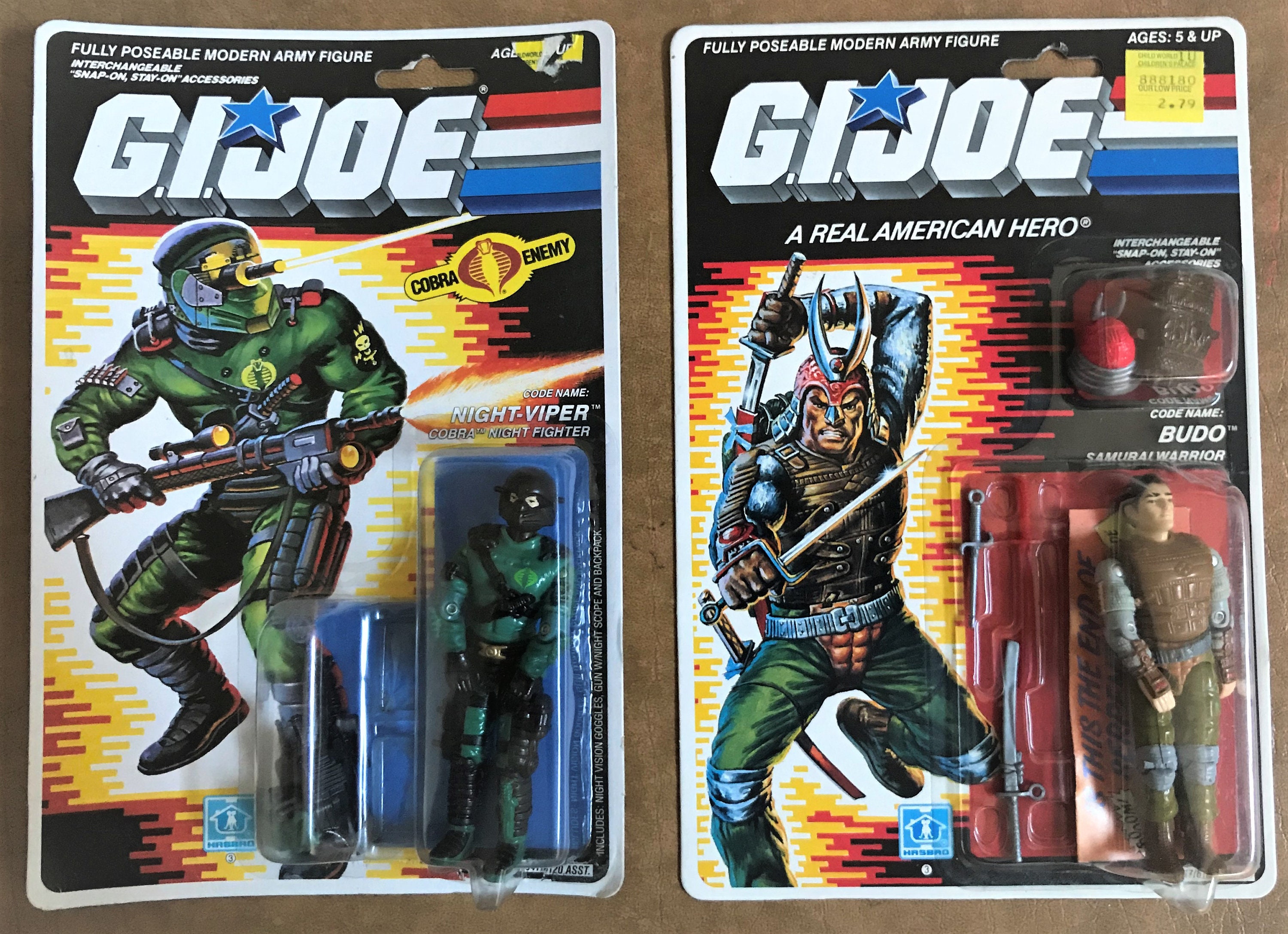 GI Joe A Real American Hero 1988 Budo and 1988 Night Viper Both Are Vintage Originals Both Are Factory Sealed Never Opened 4.0 10 FLAWED Etsy Canada