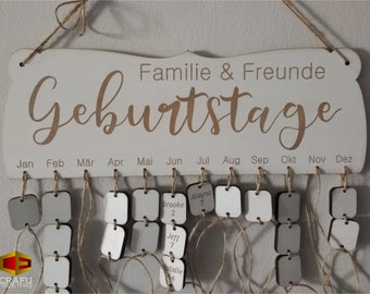 Familienkalender Etsy