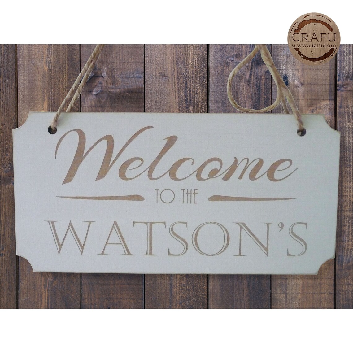 Personalised Family Welcome Sign Welcome Family Name Sign | Etsy
