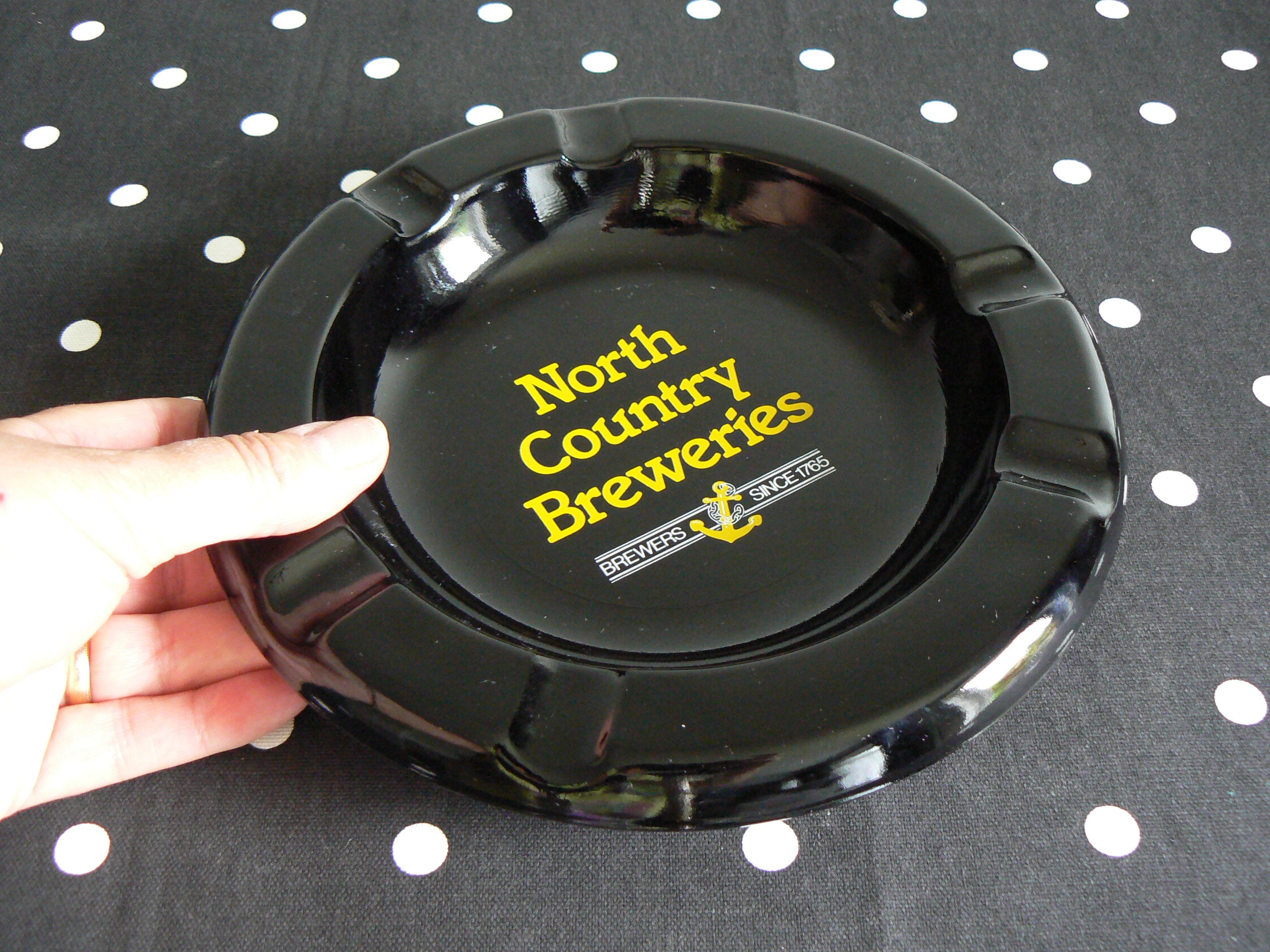 Pub Ashtray Advertising North Country Breweries Made in Black Etsy
