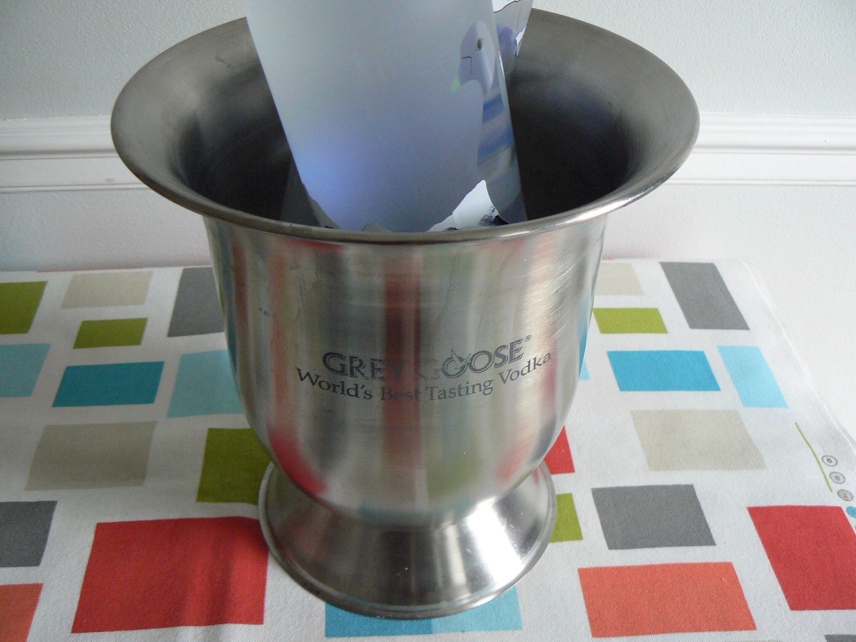 Buy Grey Goose Vodka Ice Bucket Heavy Gauge White Metal in a