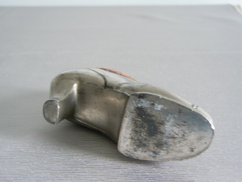 Edwardian Pincushion in the Shape of a Ladies Brogue Shoe Rare Design.