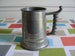 Superb English Pewter Tankard with Very Unusual Handle - Beautiful! 