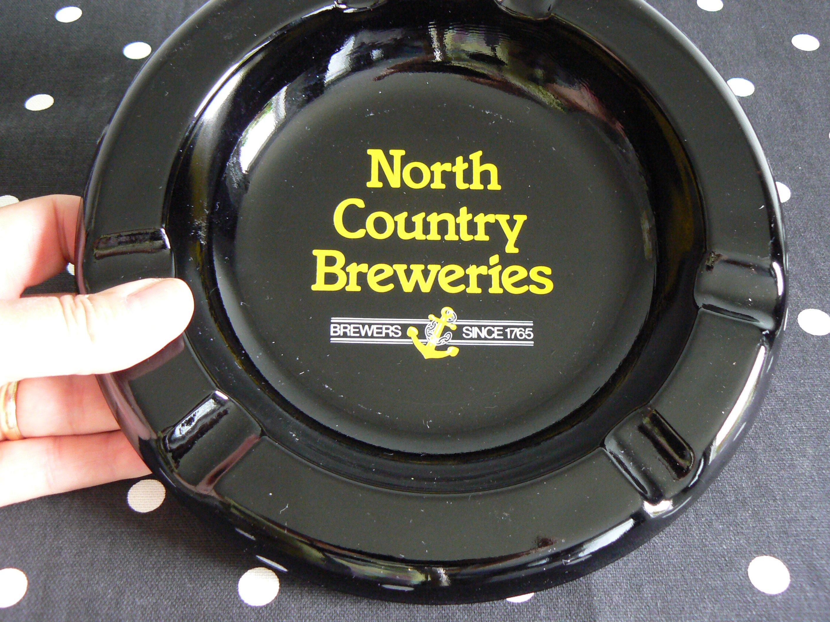 Pub Ashtray Advertising North Country Breweries Made in Black Etsy