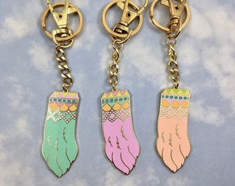 SALE! Lucky Critter's Paw keychain - 3 colour choices!