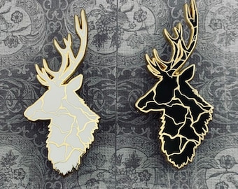 IN STOCK! Kintsugi Stag hard enamel pin