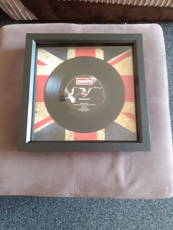 Oasis WONDERWALL7/' Vinyl Single FRAMED PRINTPersonalised Birthday Present