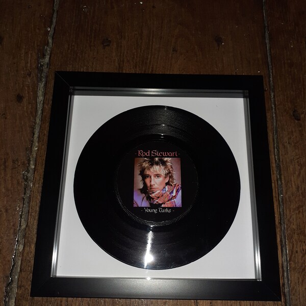 Rod Stewart Young turks framed vinyl record