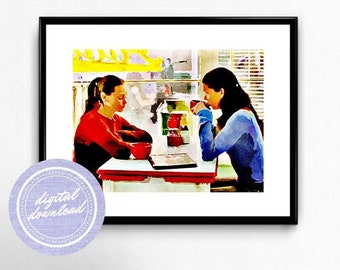 COFFEE AT LUKE'S -  Digital Download, Gift Under 20, Inspired by Gilmore Girls, Luke’s Diner, Stars Hollow, Best Friend Gift, Gift for Mom