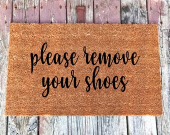 No Shoes Doormat Etsy