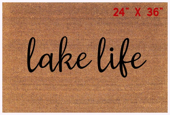 Lake Life Lake House Welcome Mat Coir Door Mat Doormat Etsy