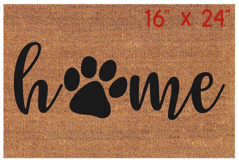 Paw Print Home Mat Coir Door Mat Doormat Etsy