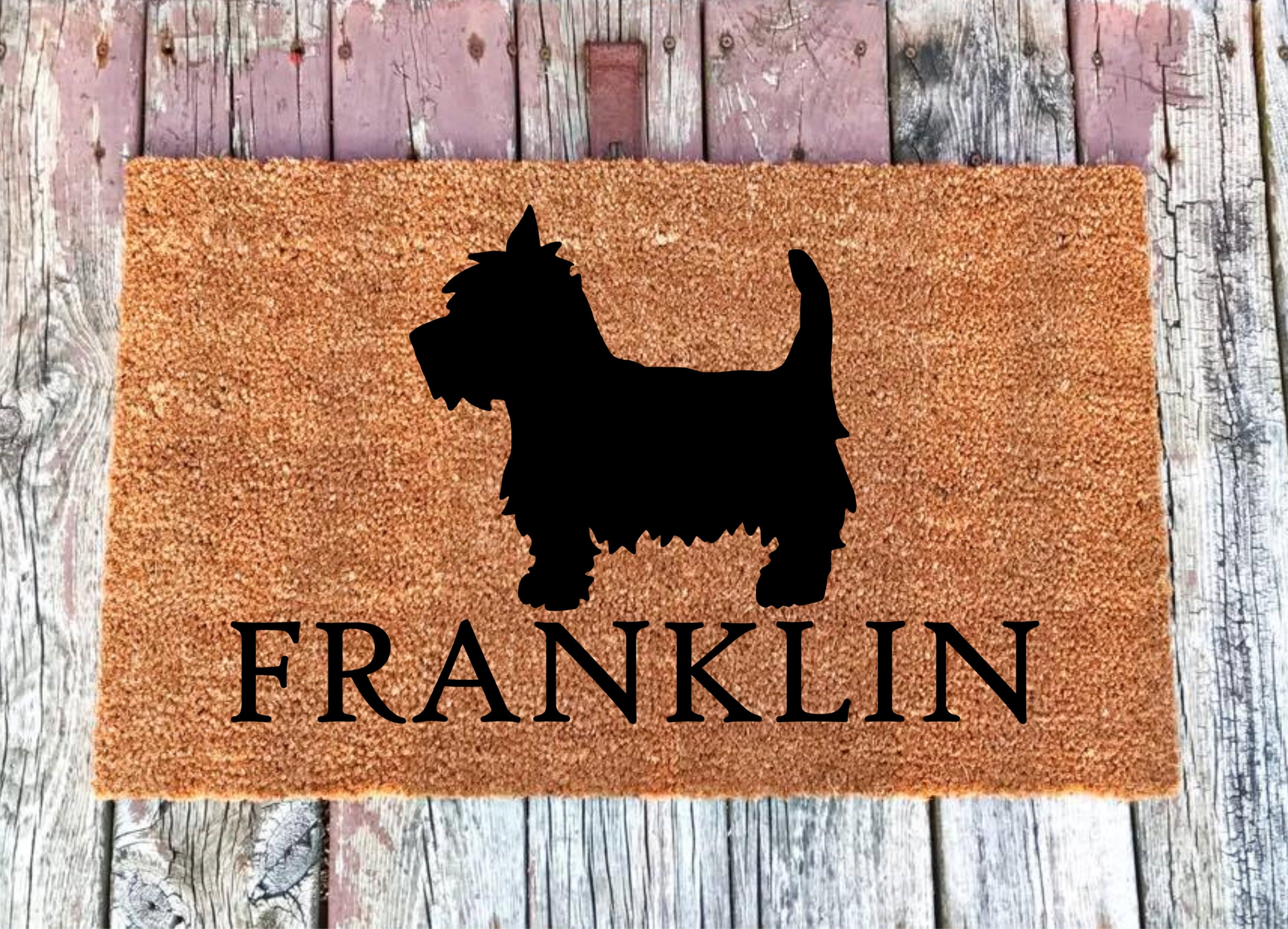 Westie Terrier Dog West Highland Personalized Coir Door Etsy