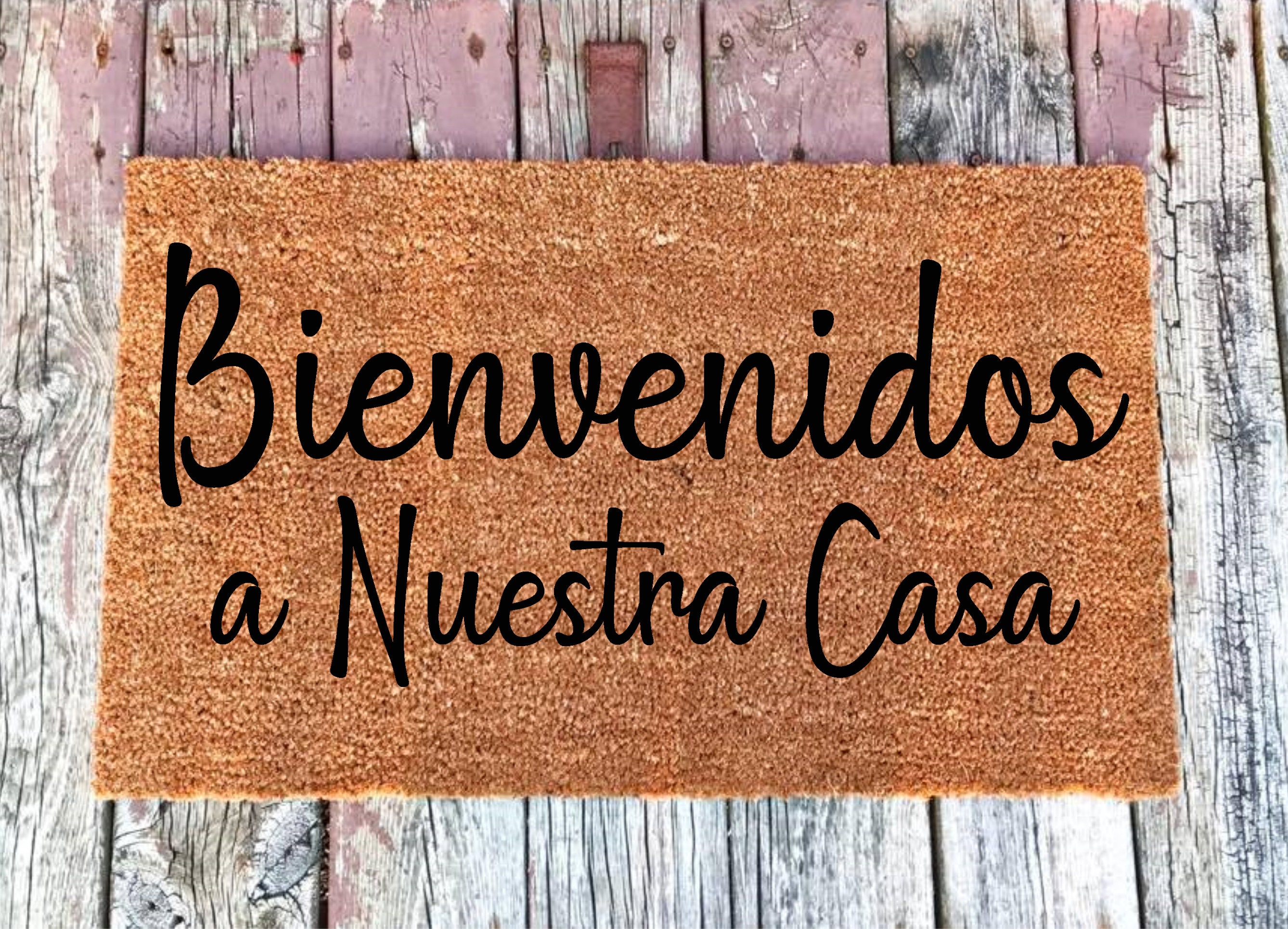 Spanish To Our Home Sign Personalized Bienvenidos a nuestra