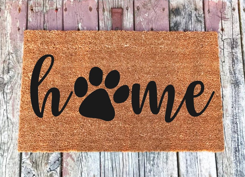 Paw Print Home Mat Coir Door Mat Doormat Etsy