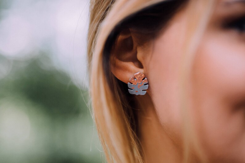 Concrete Jewelry Jungle Jewelry Concrete Earrings Palm Etsy