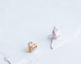 Minimalistic studs, concrete earrings, gift for her