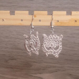 Microcrochet Cat Earrings