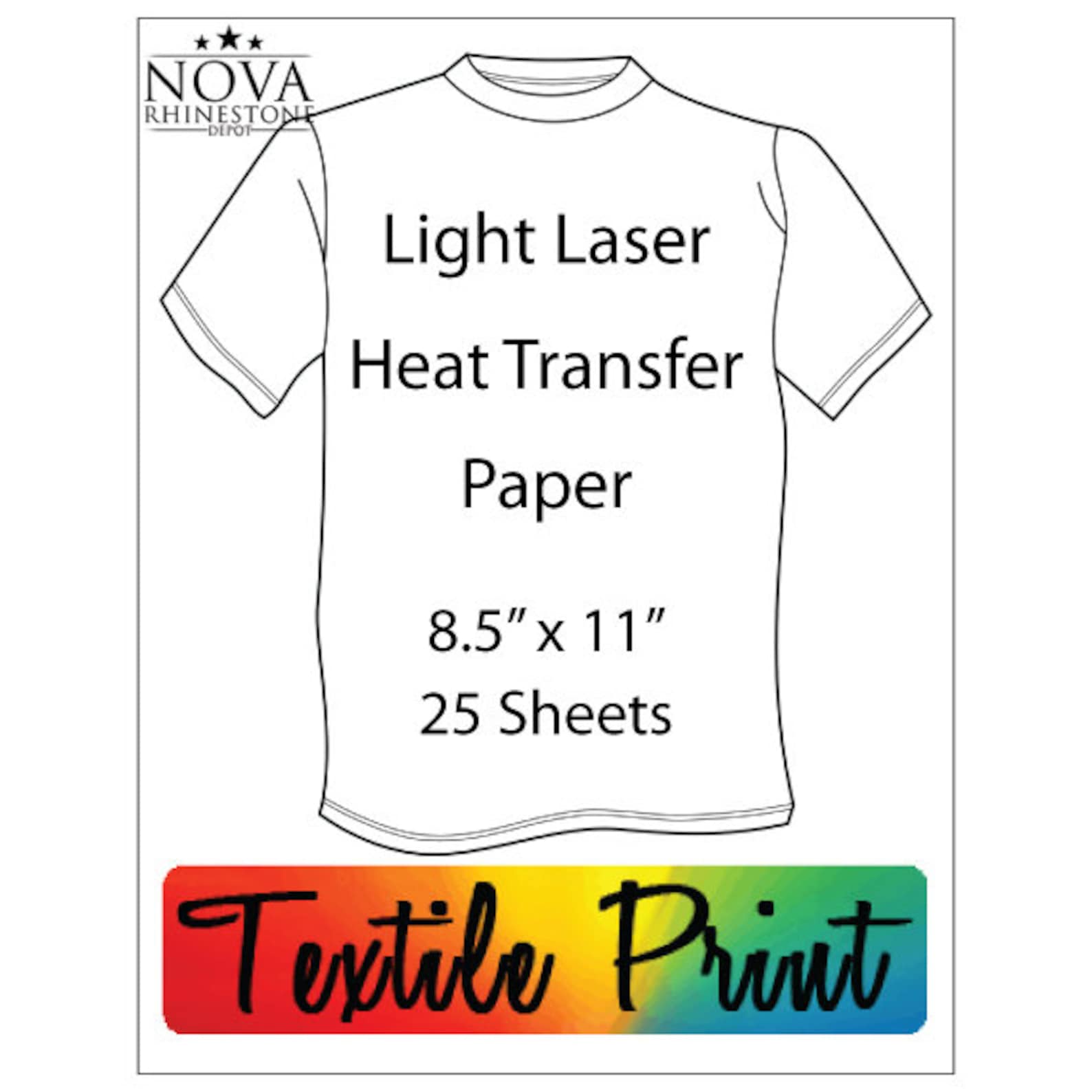 Laser IronOn Heat Transfer Paper For Light fabric 8.5 Etsy