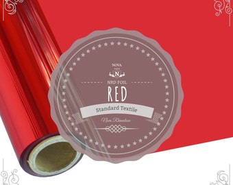 NRD Textile Thermo Heat Transfer Foil **Red** 12" X 25' ft. FREE SHIPPING!!