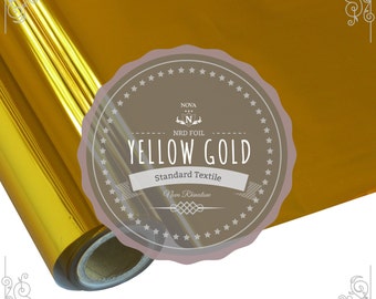 NRD Textile Thermo Heat Transfer Foil **Yellow Gold** 12" X 25' ft. FREE SHIPPING!!