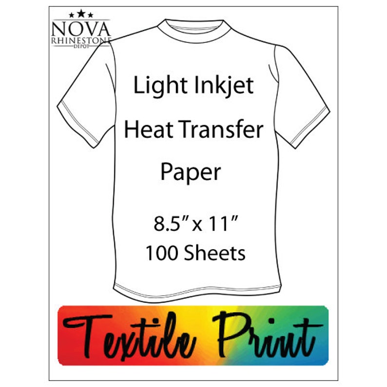 Inkjet IronOn Heat Transfer Paper For Light fabric Etsy