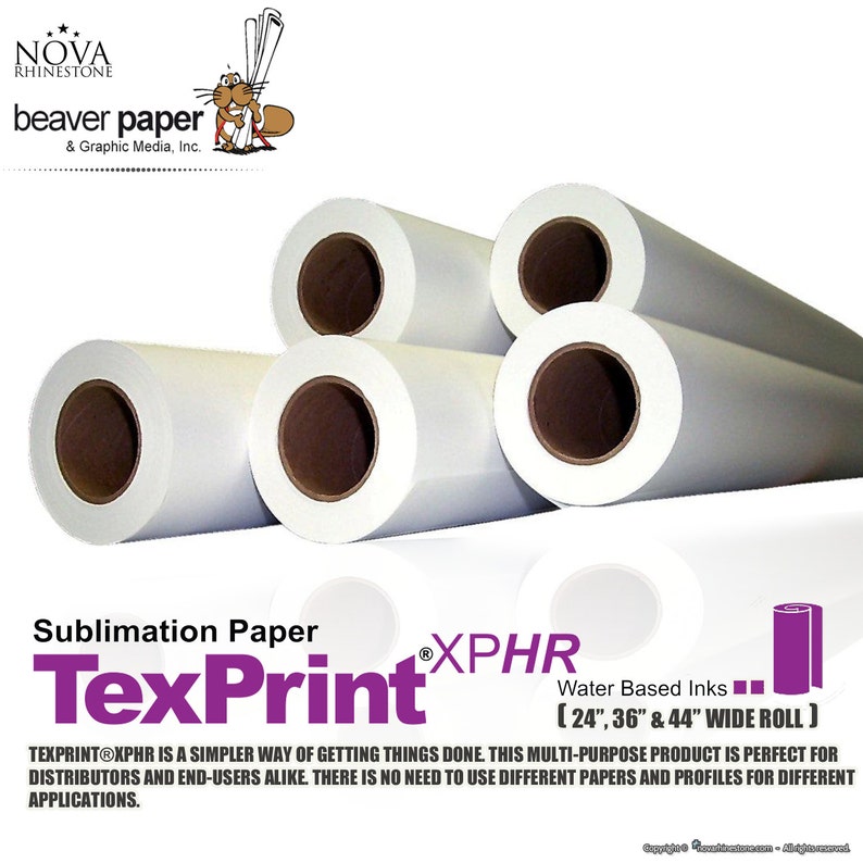 Sublimation Transfer Paper Texprint Rolls 24 to Etsy