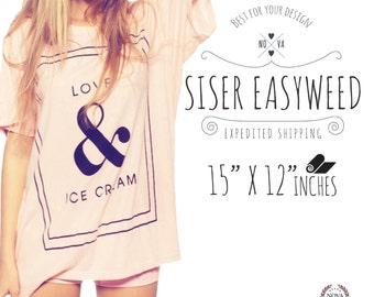 New Siser EasyWeed Heat Transfer Vinyl 15" X 12"  Choose From 46 COLORS **Combine Shipping Discount**