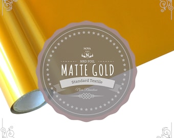 NRD Textile Thermo Heat Transfer Foil **Matte Gold** 12" X 25' ft. FREE SHIPPING!!